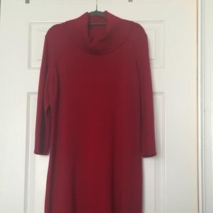 Nine West Red Cowl Neck Sweater Dress